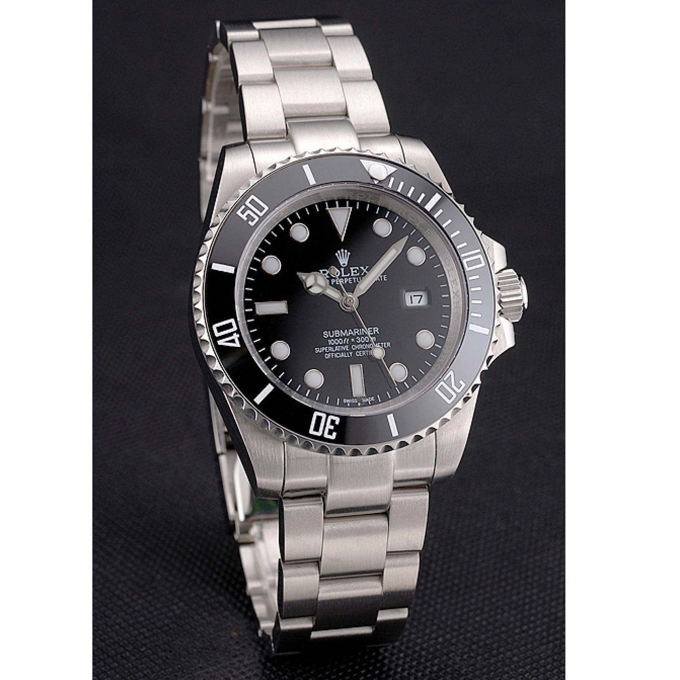 Rolex copies cheap Small Rolex Date Swiss Black Steel Stainless Bezel Bracelet And And Submariner Case Dial 0523